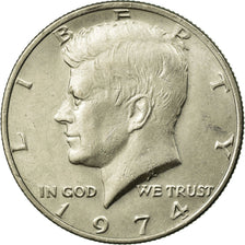 Coin, United States, Kennedy Half Dollar, Half Dollar, 1974, U.S. Mint