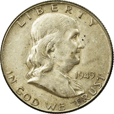 Coin, United States, Franklin Half Dollar, Half Dollar, 1949, U.S. Mint