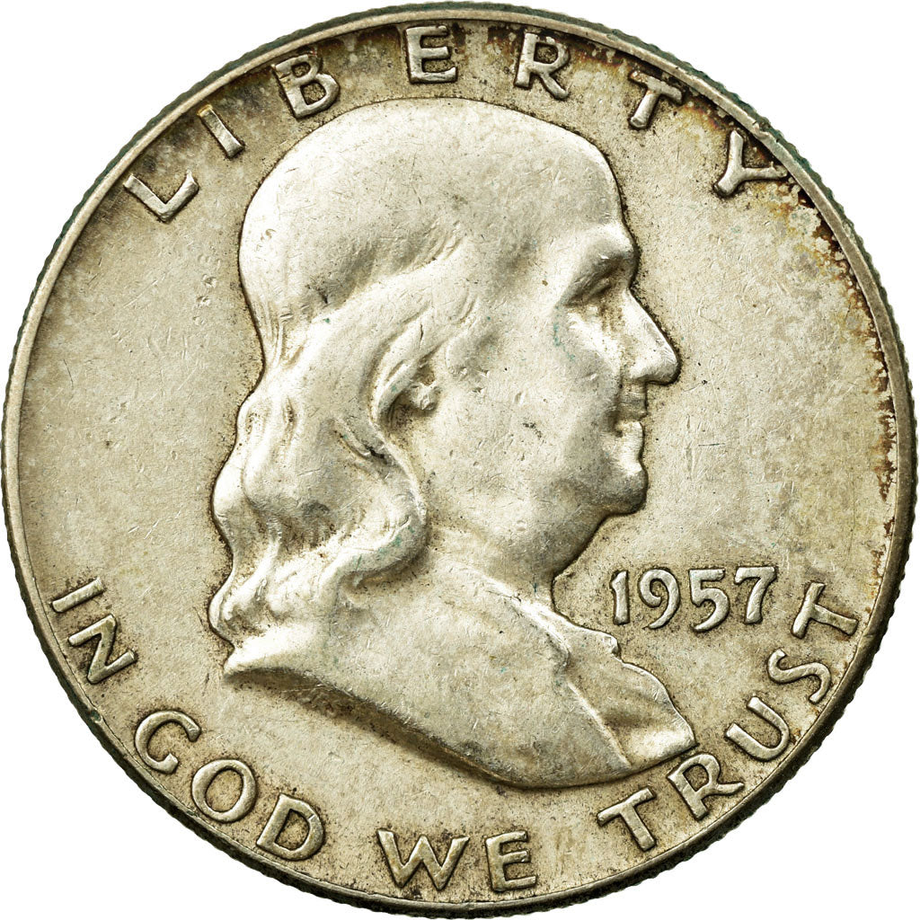 Coin, United States, Franklin Half Dollar, Half Dollar, 1957, U.S. Mint