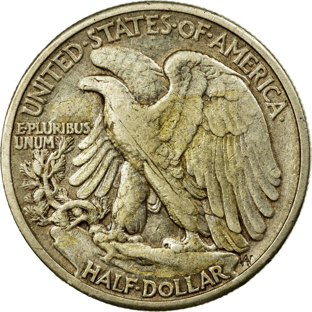 Coin, United States, Walking Liberty Half Dollar, Half Dollar, 1940, U.S. Mint