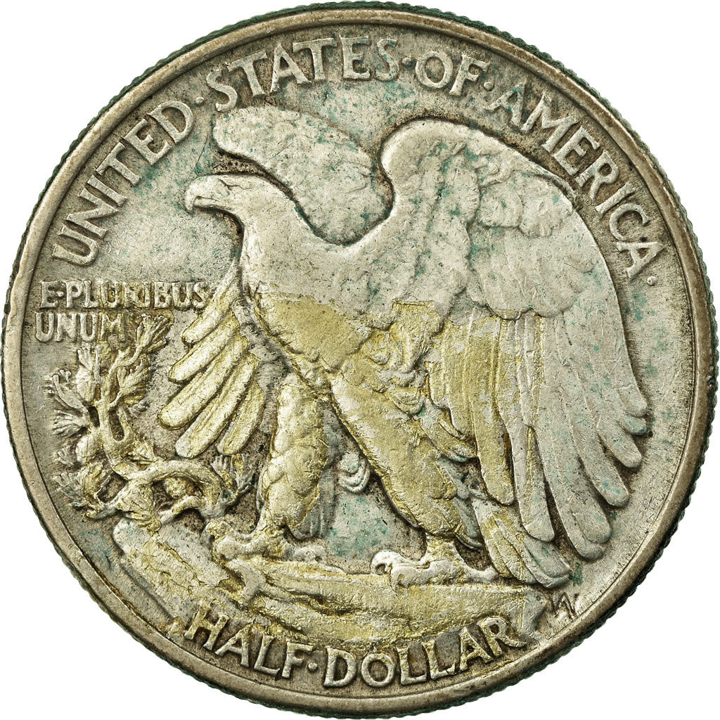 Coin, United States, Walking Liberty Half Dollar, Half Dollar, 1943, U.S. Mint