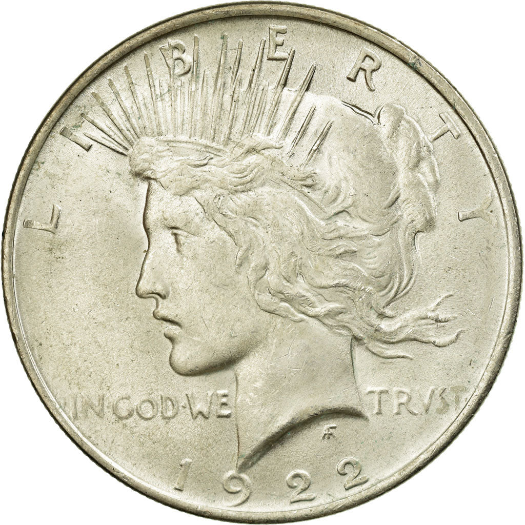 Coin, United States, Peace Dollar, Dollar, 1922, U.S. Mint, Philadelphia