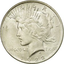 Coin, United States, Peace Dollar, Dollar, 1922, U.S. Mint, Philadelphia