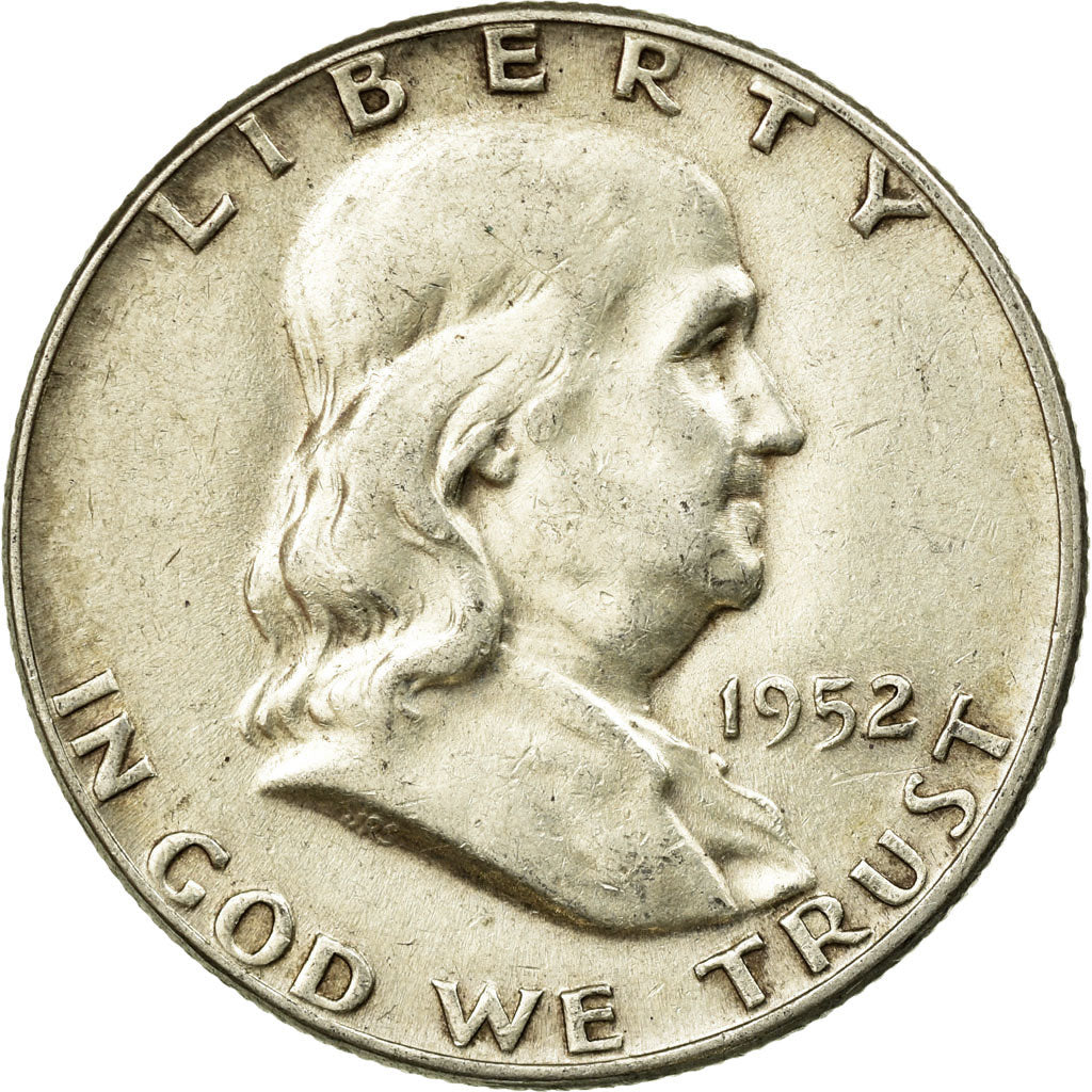 Coin, United States, Franklin Half Dollar, Half Dollar, 1952, U.S. Mint