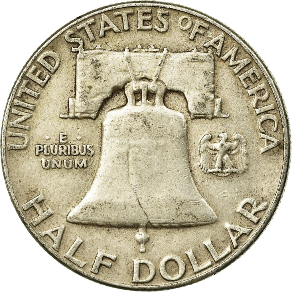 Coin, United States, Franklin Half Dollar, Half Dollar, 1954, U.S. Mint