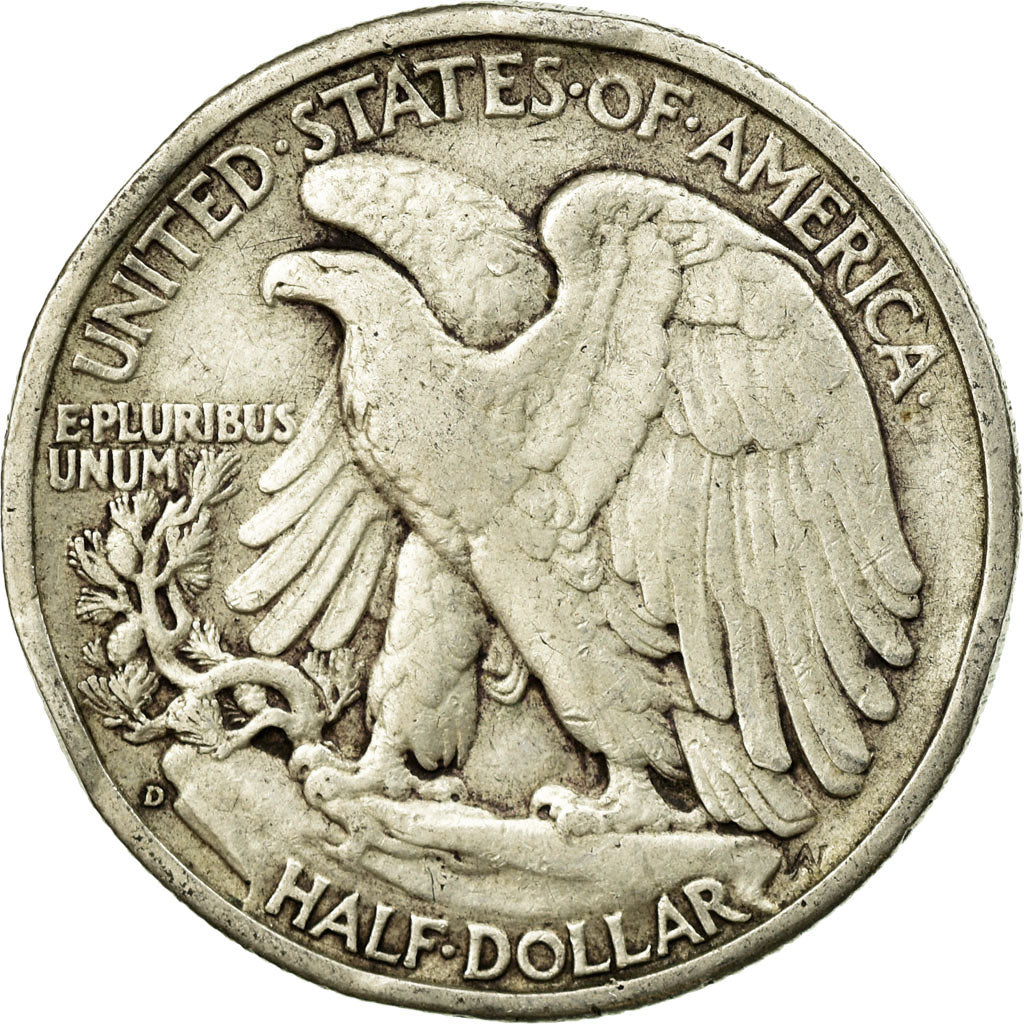 Coin, United States, Walking Liberty Half Dollar, Half Dollar, 1942, U.S. Mint