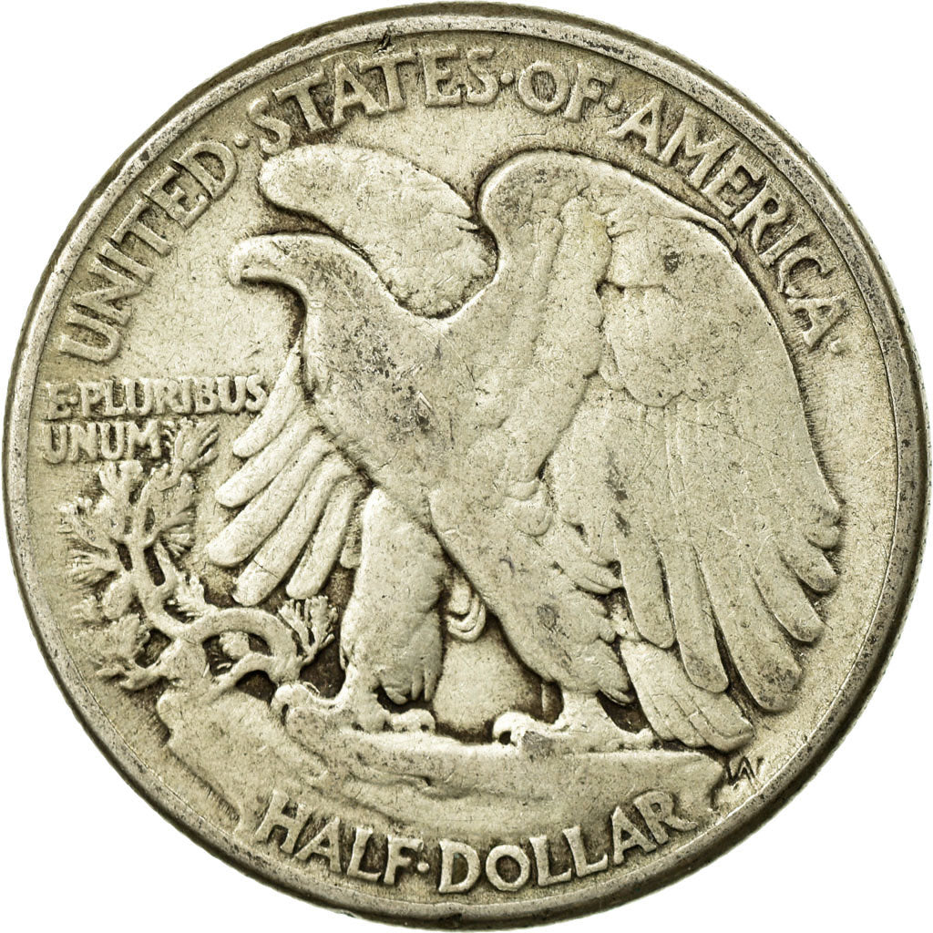 Coin, United States, Walking Liberty Half Dollar, Half Dollar, 1945, U.S. Mint