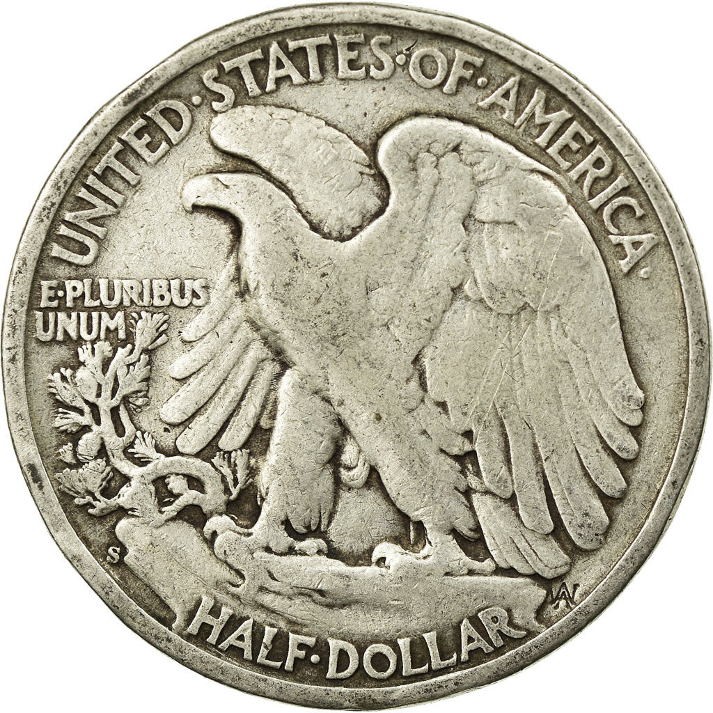 Coin, United States, Walking Liberty Half Dollar, Half Dollar, 1944, U.S. Mint