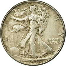 Coin, United States, Walking Liberty Half Dollar, Half Dollar, 1944, U.S. Mint