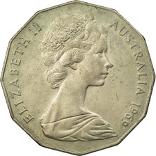 Coin, Australia, Elizabeth II, 50 Cents, 1969, EF(40-45), Copper-nickel, KM:68