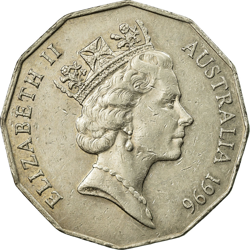 Coin, Australia, Elizabeth II, 50 Cents, 1996, EF(40-45), Copper-nickel, KM:83