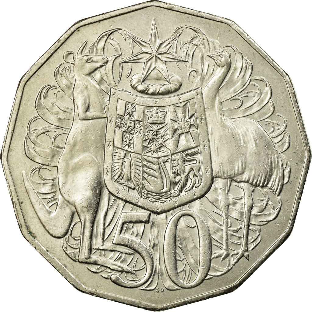 Moneta, Australia, Elizabeth II, 50 Cents, 1997, BB, Rame-nichel, KM:83