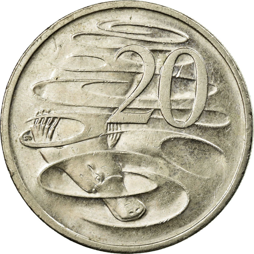 Moneta, Australia, Elizabeth II, 20 Cents, 2001, EF(40-45), Miedź-Nikiel
