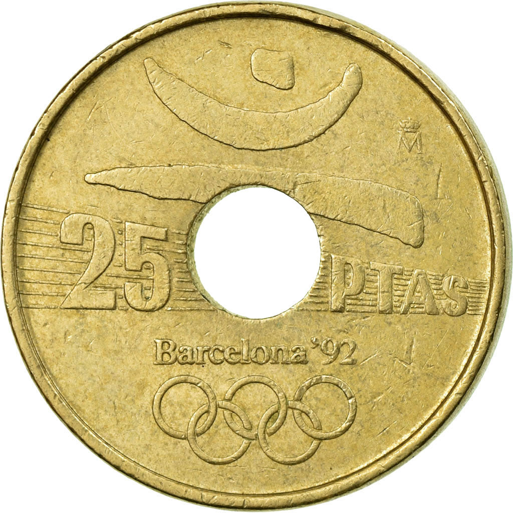 Moneda, España, Juan Carlos I, 25 Pesetas, 1990, Madrid, MBC, Aluminio -