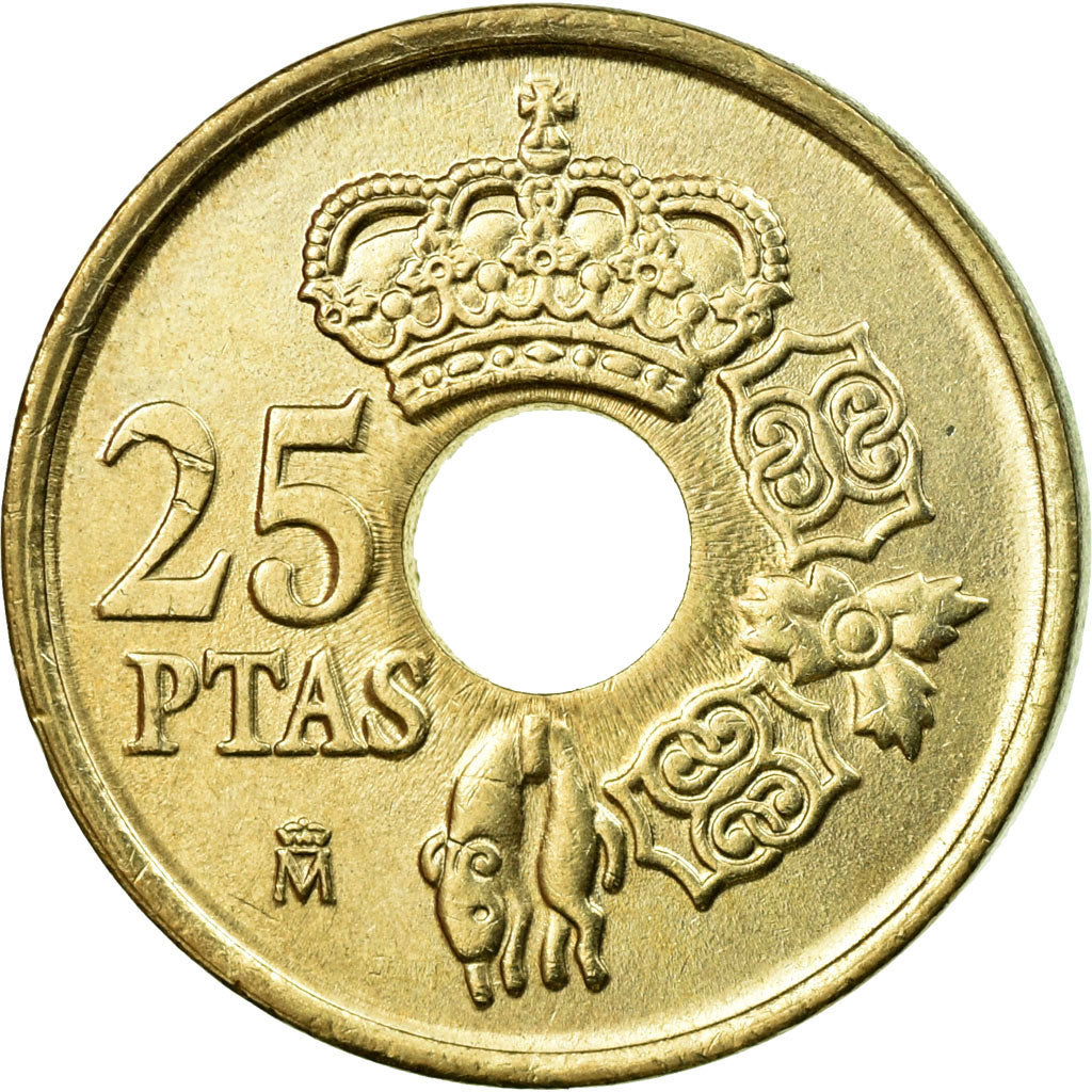 Coin, Spain, Juan Carlos I, 25 Pesetas, 2000, Madrid, AU(55-58)