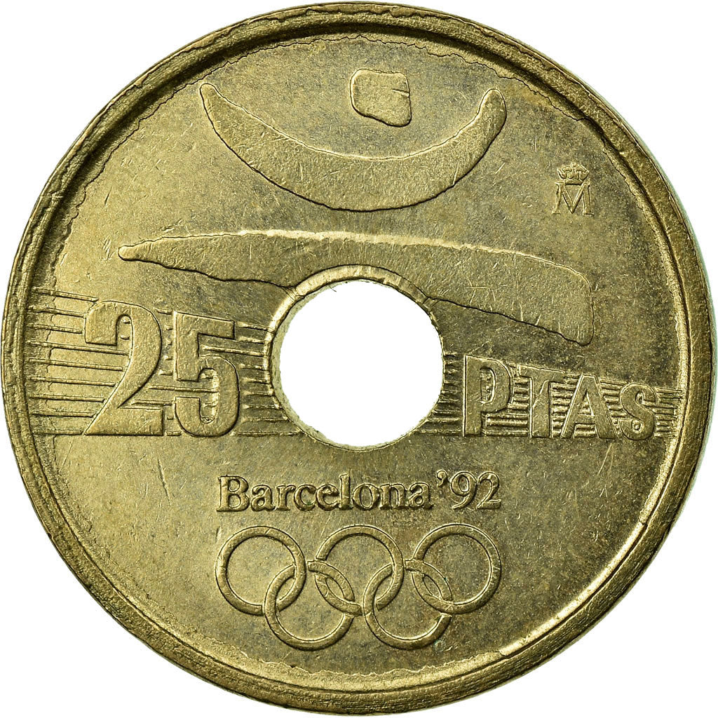 Moneda, España, Juan Carlos I, 25 Pesetas, 1991, Madrid, MBC, Aluminio -