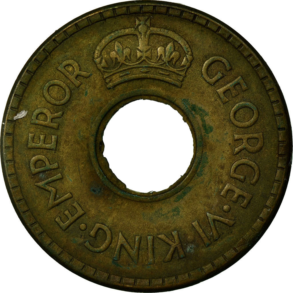 Coin, Fiji, George VI, 1/2 Penny, 1942, VF(30-35), Brass, KM:14A