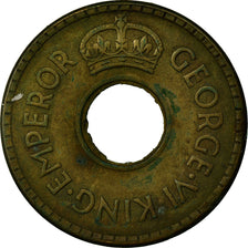 Coin, Fiji, George VI, 1/2 Penny, 1942, VF(30-35), Brass, KM:14A