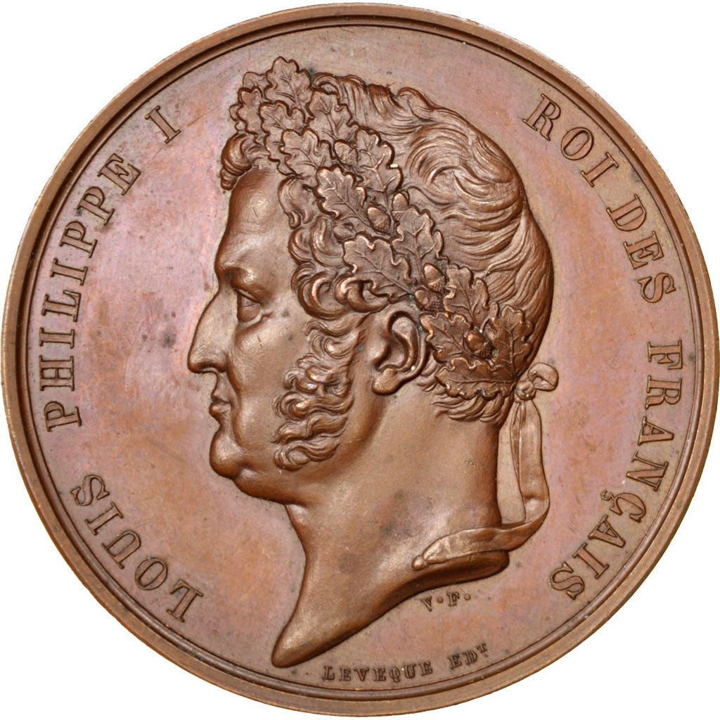 FRANCE, Arts & Culture, Louis Philippe I, Medal, AU(55-58), Bronze, 41, 36.20