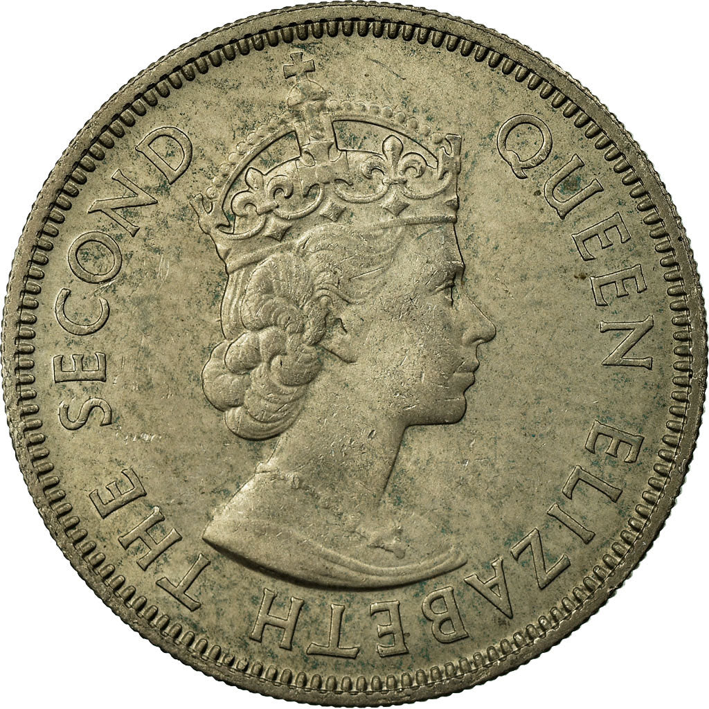 Coin, Fiji, Elizabeth II, Shilling, 1958, EF(40-45), Copper-nickel, KM:23