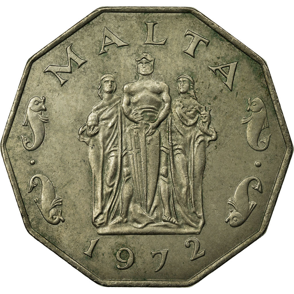 Münze, Malta, 50 Cents, 1972, British Royal Mint, SS, Copper-nickel, KM:12