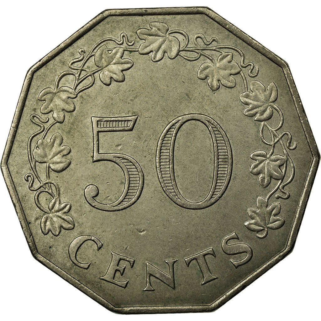 Münze, Malta, 50 Cents, 1972, British Royal Mint, SS, Copper-nickel, KM:12