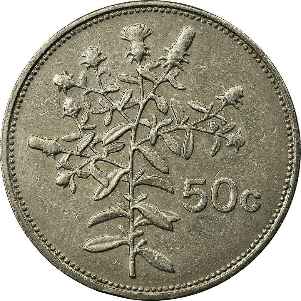 Coin, Malta, 50 Cents, 1986, EF(40-45), Copper-nickel, KM:81