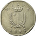 Coin, Malta, 50 Cents, 1992, EF(40-45), Copper-nickel, KM:98