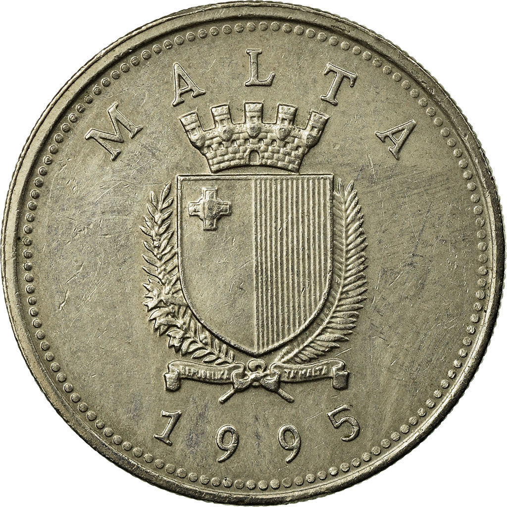 Coin, Malta, 10 Cents, 1995, EF(40-45), Copper-nickel, KM:96
