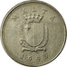 Coin, Malta, 10 Cents, 1995, EF(40-45), Copper-nickel, KM:96