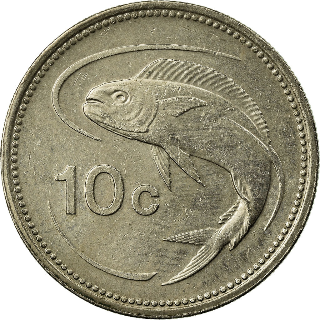 Coin, Malta, 10 Cents, 1995, EF(40-45), Copper-nickel, KM:96