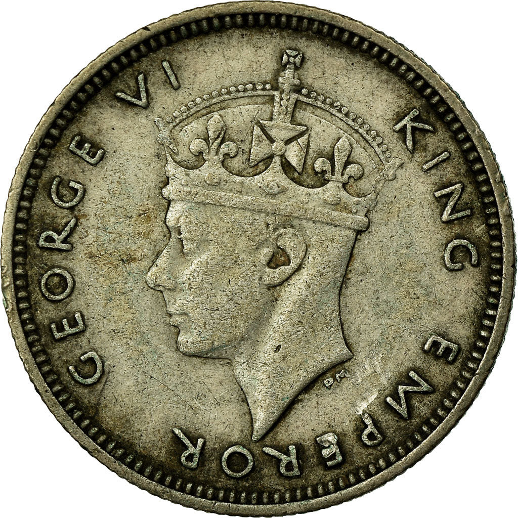 Coin, Seychelles, 25 Cents, 1944, EF(40-45), Silver, KM:2