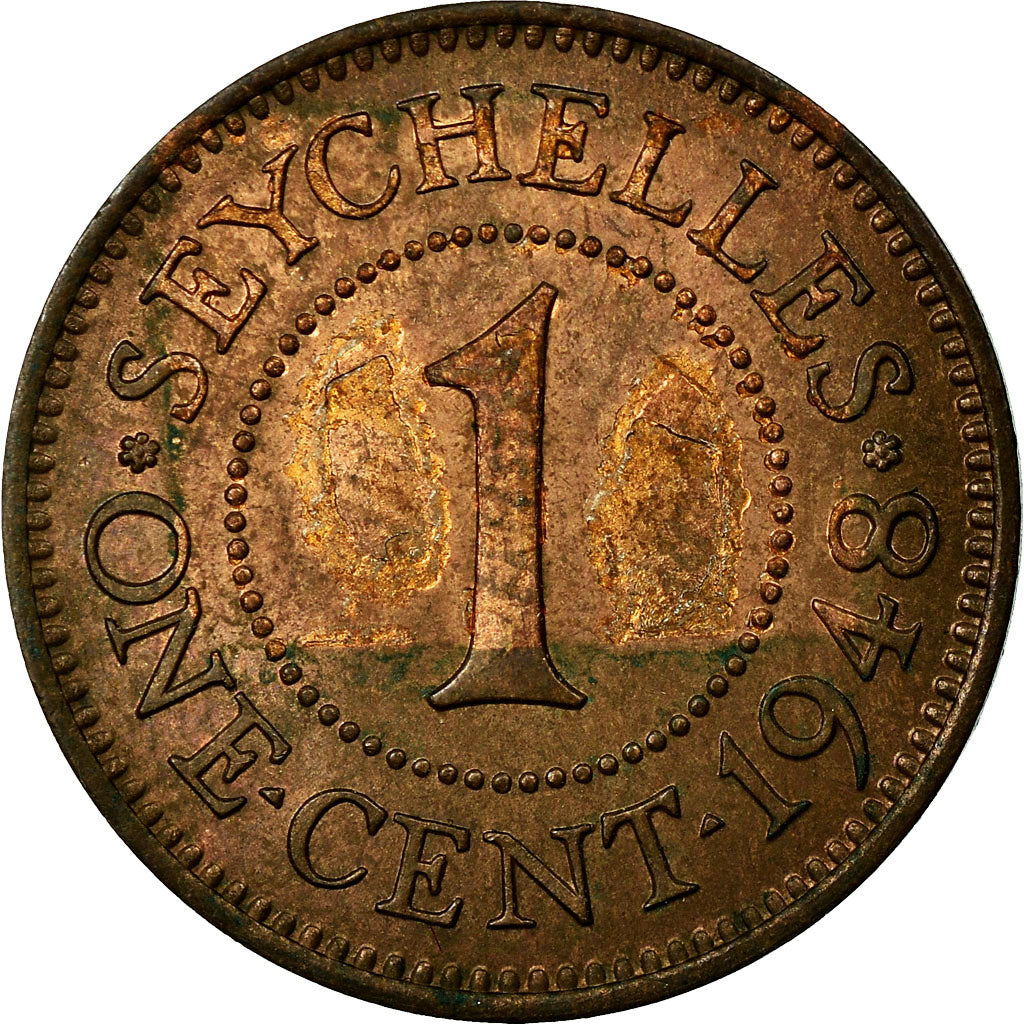 Münze, Seychelles, Cent, 1948, SS, Bronze, KM:5