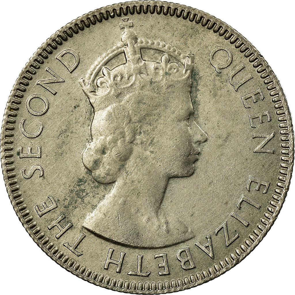 Coin, Seychelles, 25 Cents, 1954, EF(40-45), Copper-nickel, KM:11