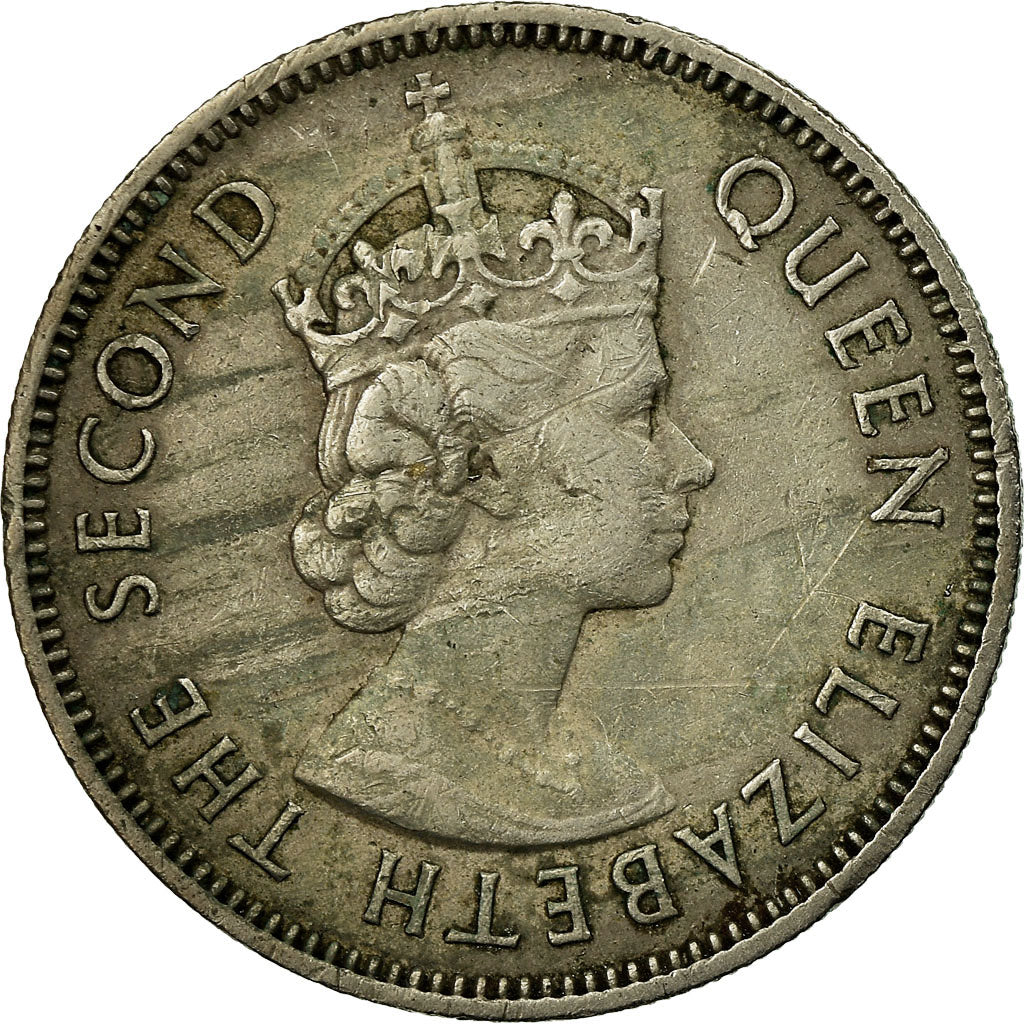 Coin, Seychelles, 1/2 Rupee, 1966, EF(40-45), Copper-nickel, KM:12