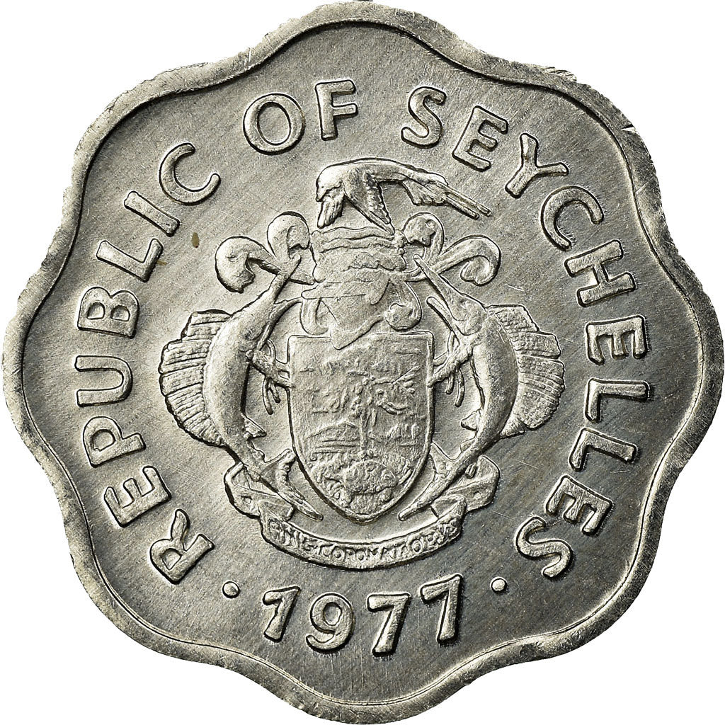 Münze, Seychelles, 5 Cents, 1977, British Royal Mint, SS, Aluminium, KM:31