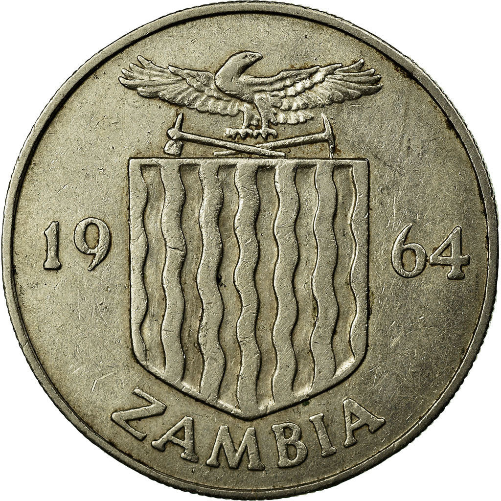 Monnaie, Zambie, Shilling, 1964, British Royal Mint, TTB, Copper-nickel, KM:2