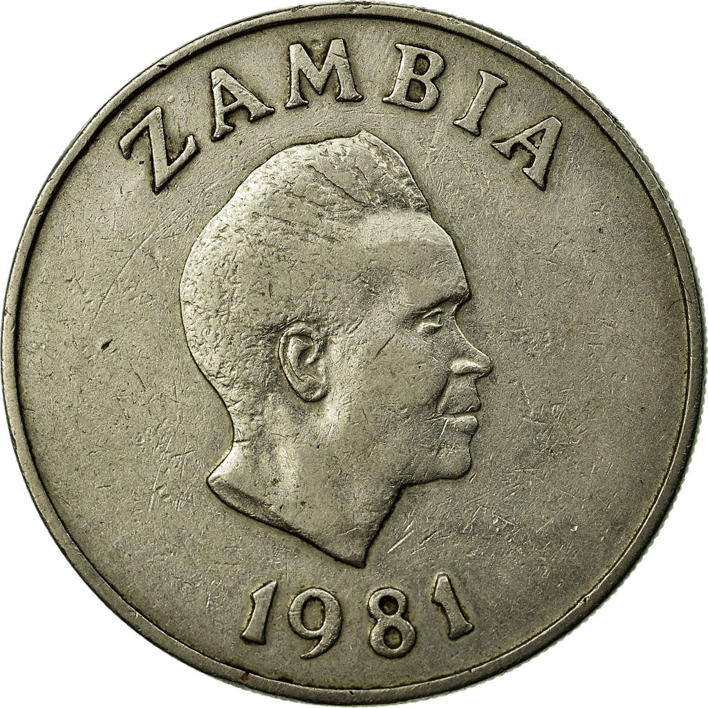 Coin, Zambia, 20 Ngwee, 1981, EF(40-45), Copper-nickel, KM:22