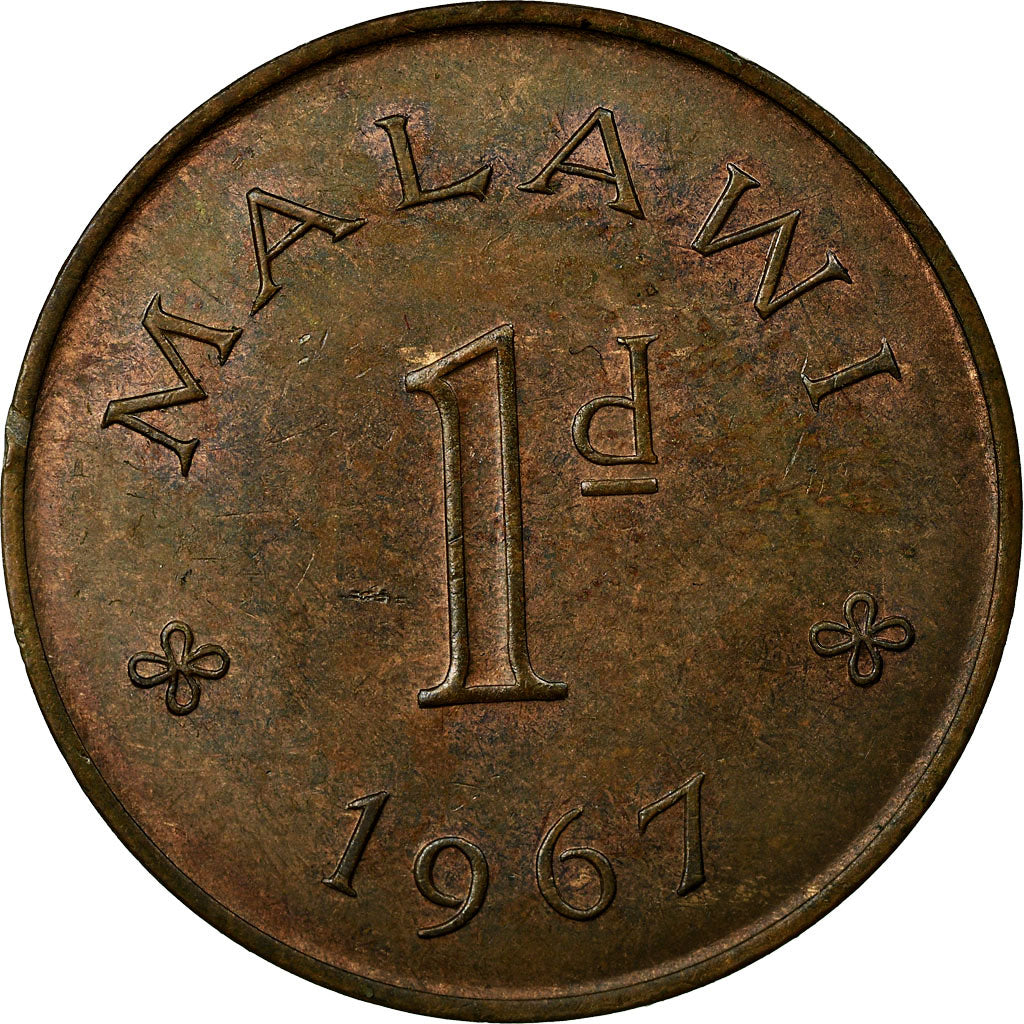 Moneta, Malawi, Penny, 1967, BB, Bronzo, KM:6