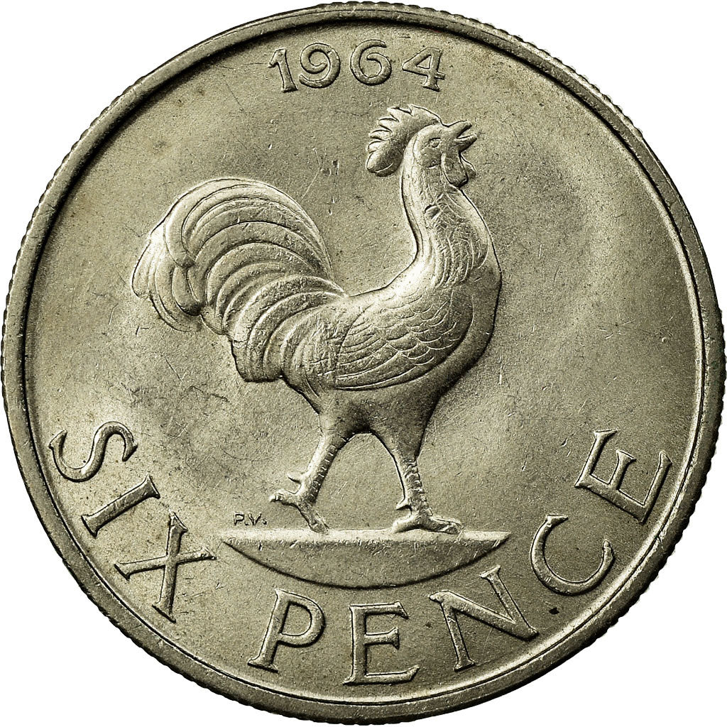 Monnaie, Malawi, 6 Pence, 1964, SUP, Copper-Nickel-Zinc, KM:1