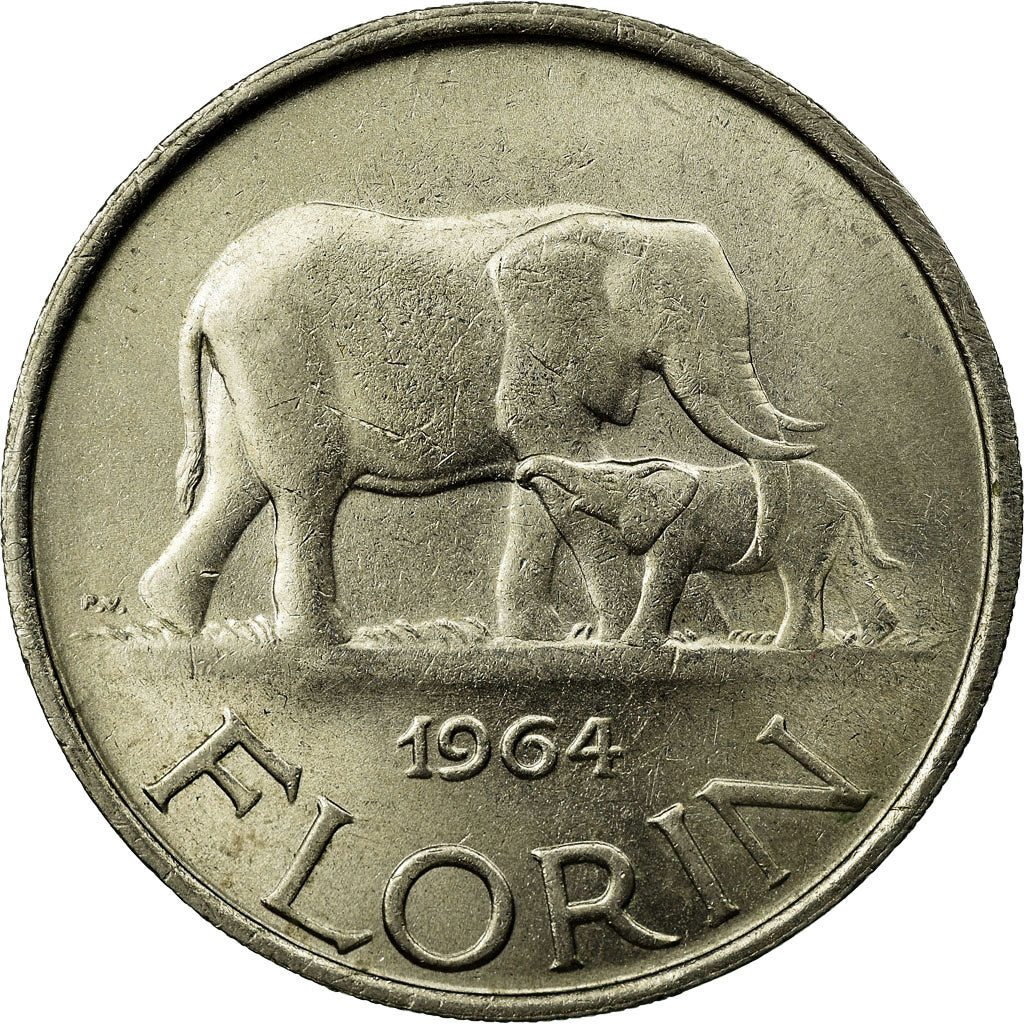 Coin, Malawi, Florin, 1964, EF(40-45), Copper-Nickel-Zinc, KM:3