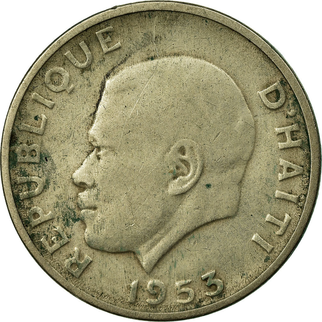 Coin, Haiti, 5 Centimes, 1953, VF(30-35), Copper-Nickel-Zinc, KM:59