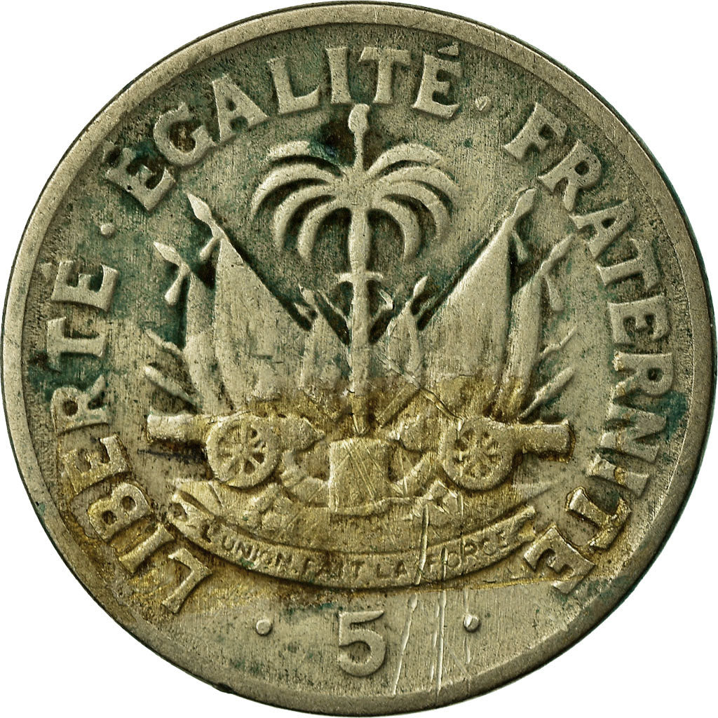 Coin, Haiti, 5 Centimes, 1953, VF(30-35), Copper-Nickel-Zinc, KM:59