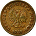 Coin, Poland, 5 Groszy, 1949, Basel, VF(30-35), Bronze, KM:41