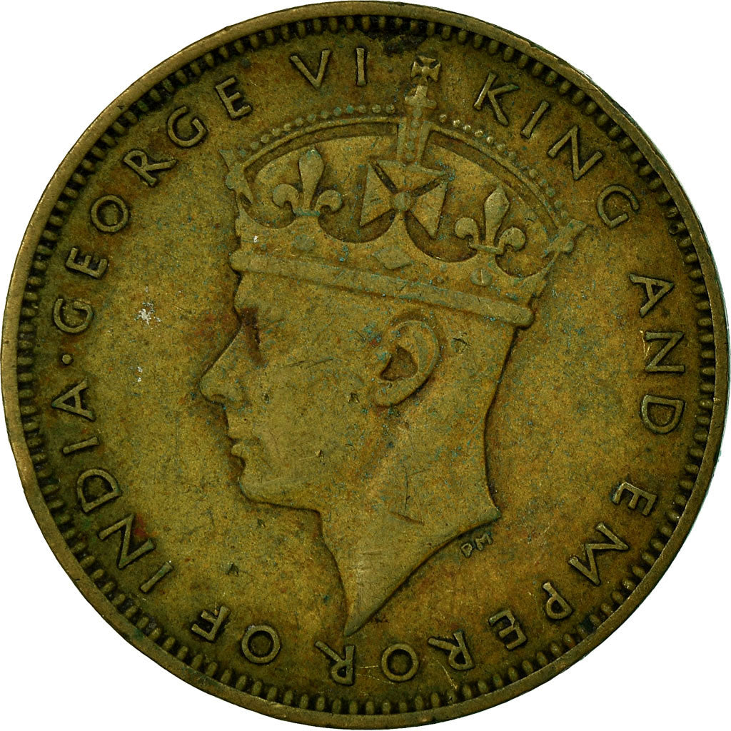 Coin, Jamaica, George VI, 1/2 Penny, 1945, EF(40-45), Nickel-brass, KM:31