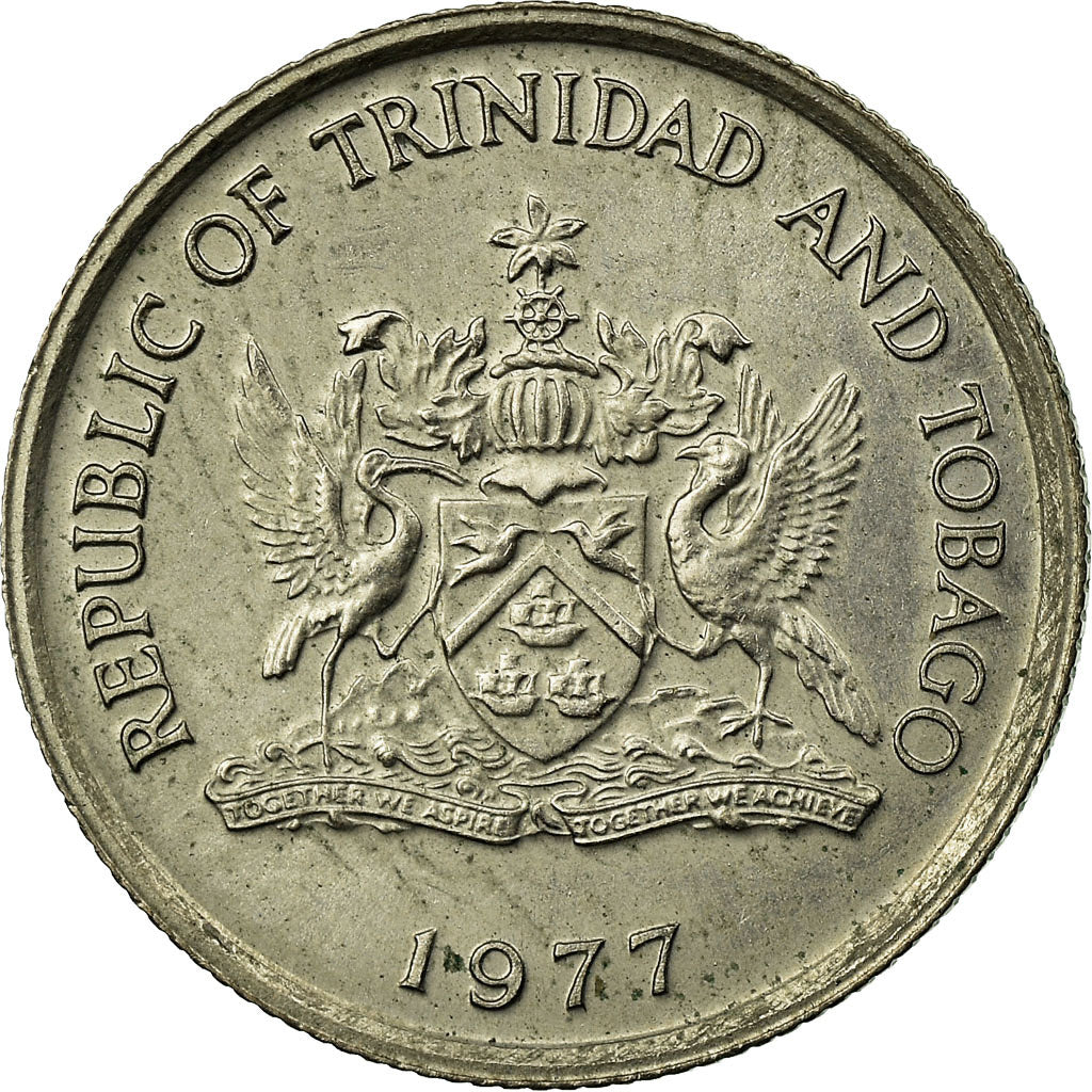 Moneda, TRINIDAD & TOBAGO, 10 Cents, 1977, MBC, Cobre - níquel, KM:31
