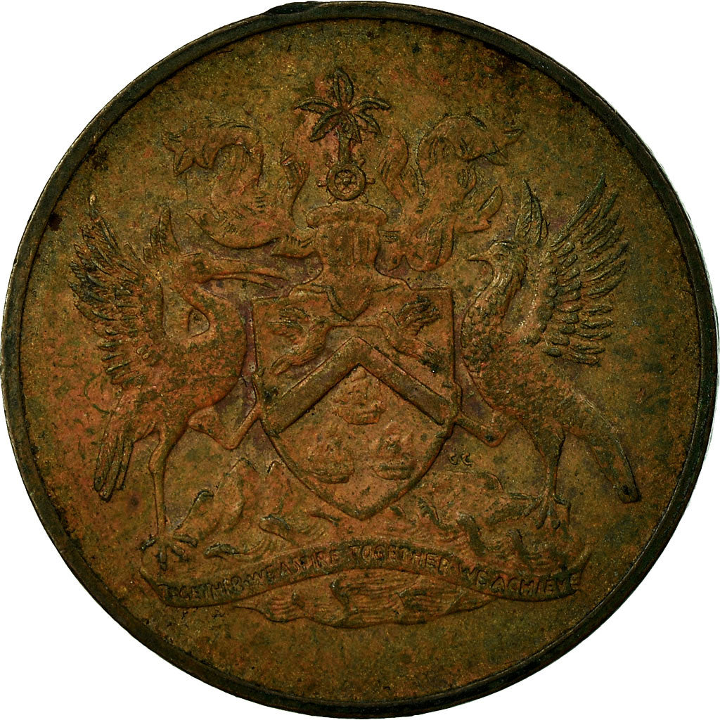 Coin, TRINIDAD & TOBAGO, Cent, 1972, Franklin Mint, EF(40-45), Bronze, KM:1