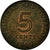 Moneda, TRINIDAD & TOBAGO, 5 Cents, 1967, Franklin Mint, MBC, Bronce, KM:2