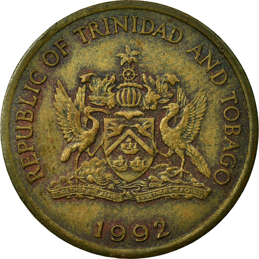 Coin, TRINIDAD & TOBAGO, 5 Cents, 1992, EF(40-45), Bronze, KM:30