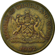 Coin, TRINIDAD & TOBAGO, 5 Cents, 1992, EF(40-45), Bronze, KM:30